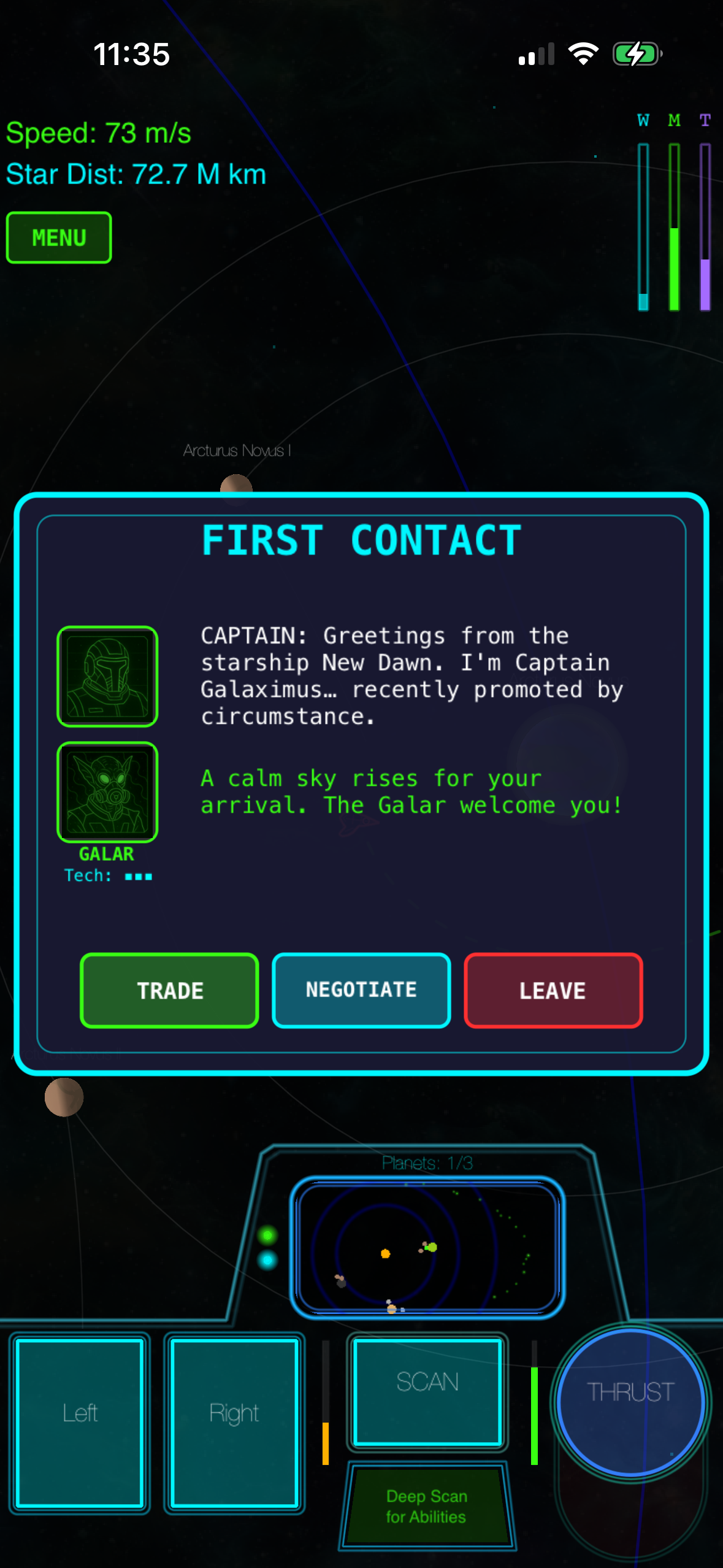 First contact